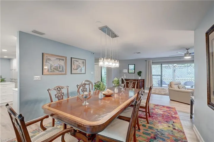 Dining room with ample space for a large dining table