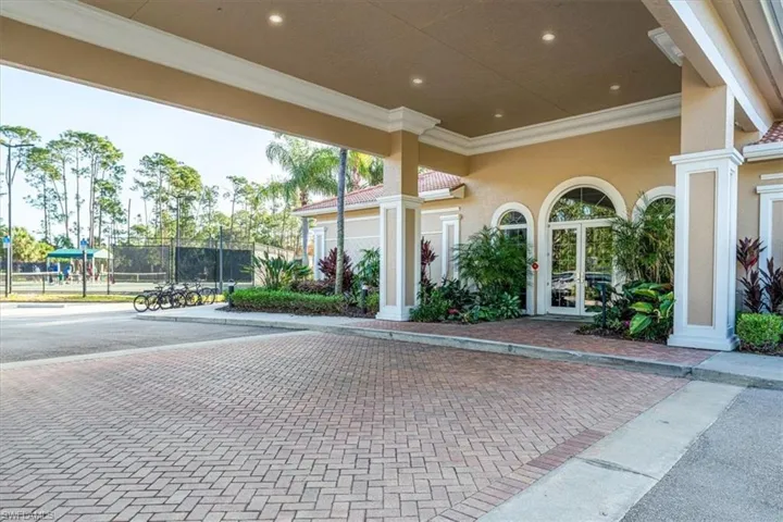 Entrance to Clubhouse with french doors