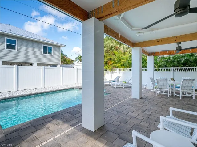 COVERED LANAI WITH FULL PRIVACY.