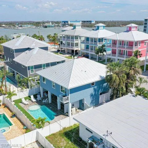 DRONE SHOT OF REAR EXPOSURE FACING TO SOUTHERN FRONT OF HOME EXPOSURE.