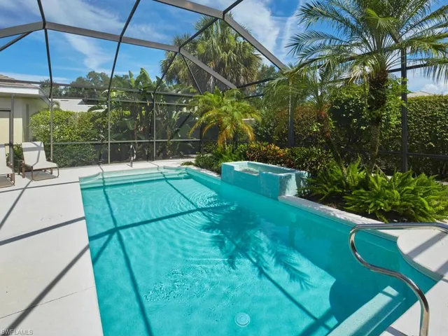This lovely pool area is where you will want to spend your lazy Florida winter days.