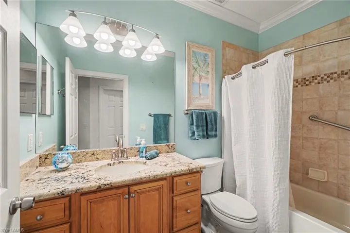 Guest bath is a full bath