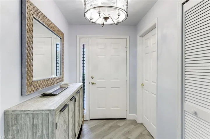 Foyer with storage closet and direct access from your private garage!