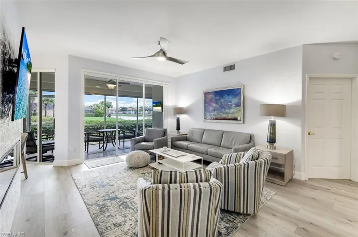 Amazing long water views from your spacious living room!