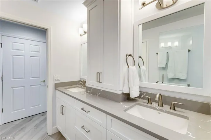 Lovely storage and updated light fixtures!