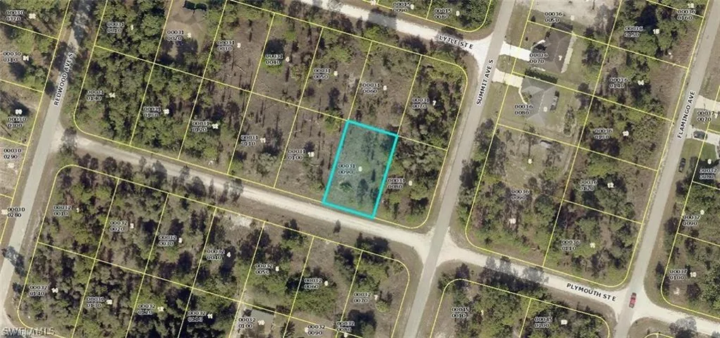 Aerial map of property and surrounding area