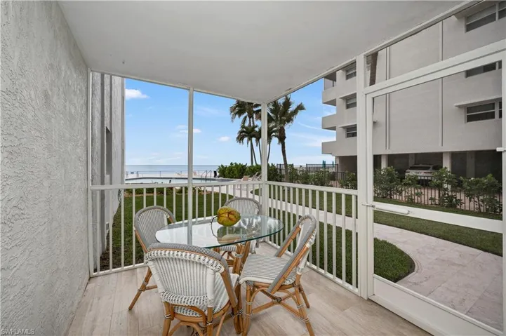 Lanai with a gulf view