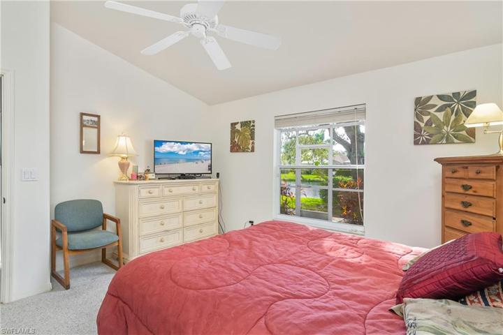 2nd pic of Main bedroom highlighting the volume ceilings and water view