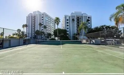 View of tennis court