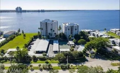 Aerial view of a large body of water
