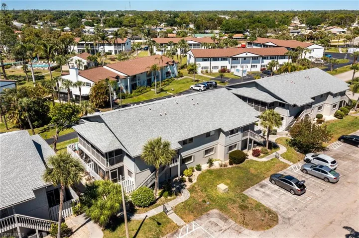 Aerial view of residential area