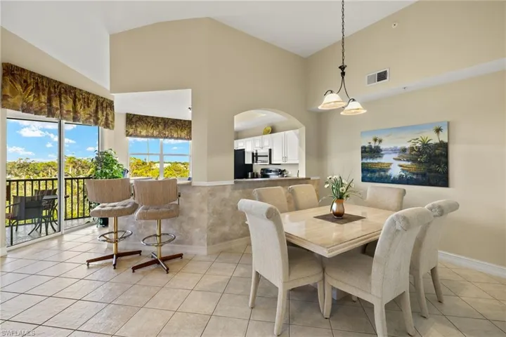 Dining area adjacent to the kitchen.