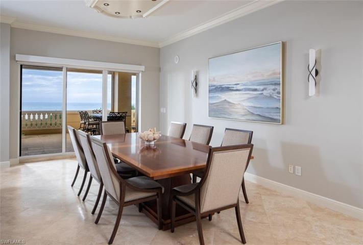 Dining room with beach views