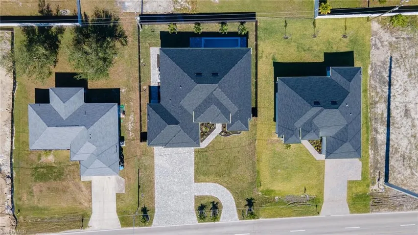 Birds eye view of property