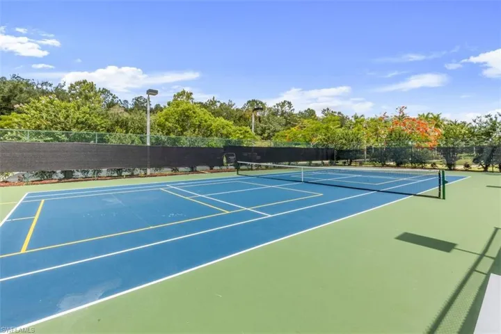 View of tennis court