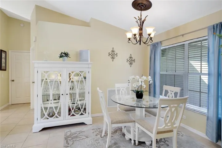 Open plan Dining area overlooks the Living area