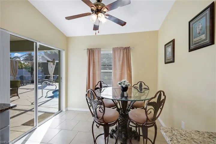 The eat in Dining area in the Kitchen