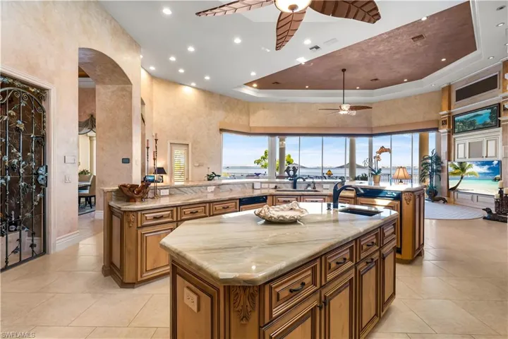 This is the view from the Chef's Dream kitchen into your main living area.
