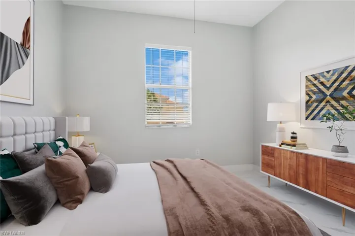 View of tiled bedroom