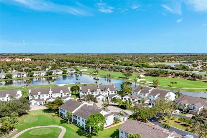 Golf and water view end unit, located at the end, on a cul de sac.