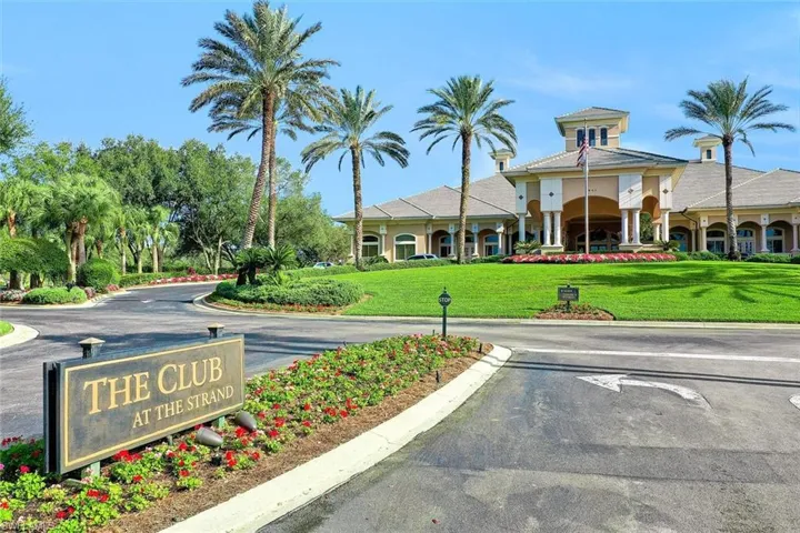The Club at The Strand Entrance- golf, amenity center, dining, bars, pool gym and more!