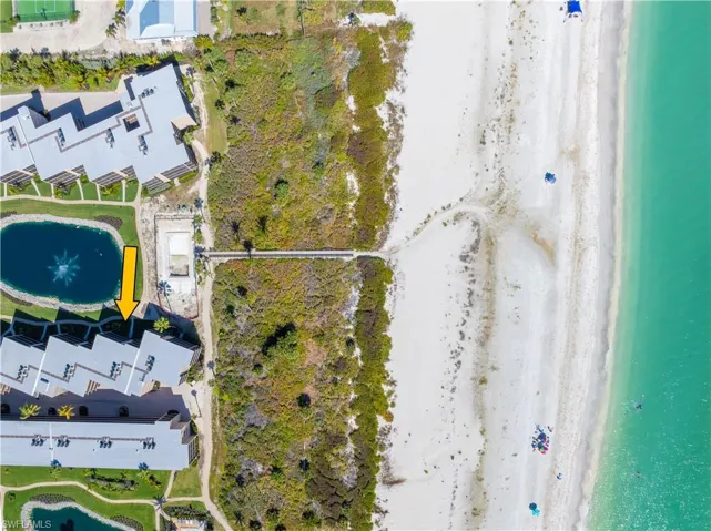 Aerial view of R305 on the beach.
