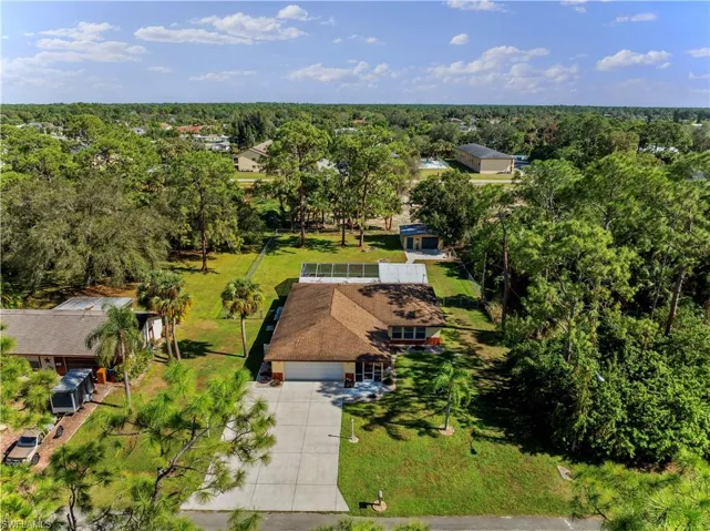 Birds eye view of property
