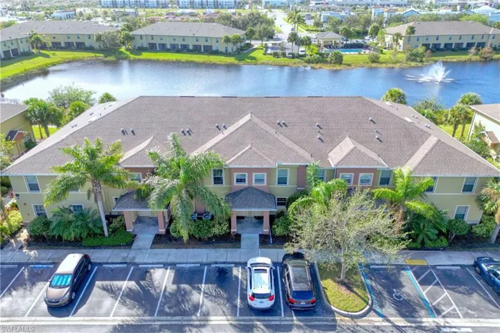 Drone / aerial view of a nearby body of water