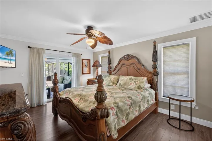Master Bedroom with slider to Lanai