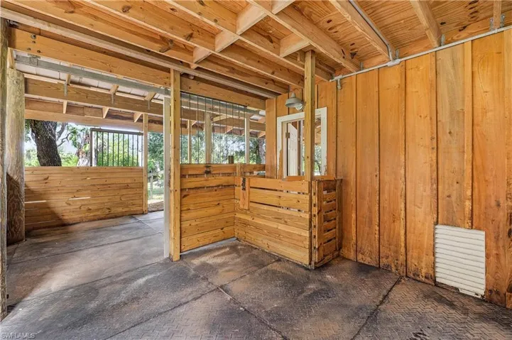 View of stable with radiator