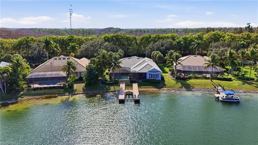 Aerial view of back of home