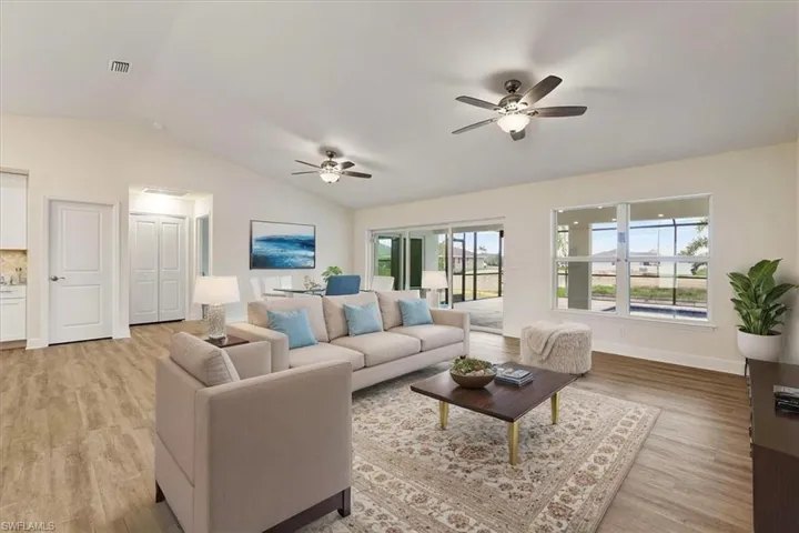 Plenty of space for large living room and dining room