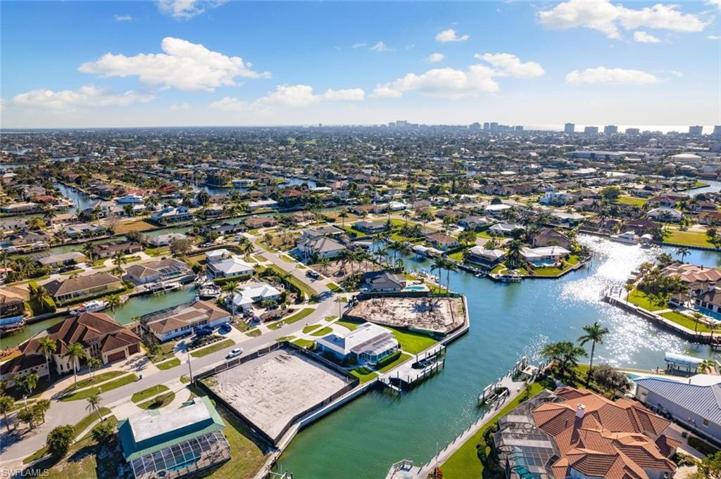 Aerial View Headed Down the Canal from the House