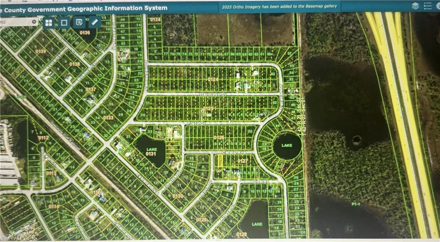 Aerial view of property's location