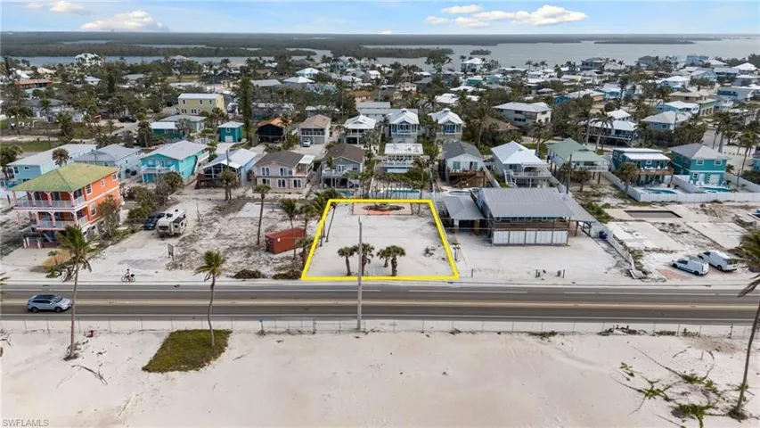 VIRTUALLY ENHANCED Drone / aerial view featuring a residential view