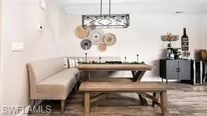 Living area featuring wood finished floors