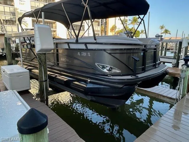 Dock area with boat lift
