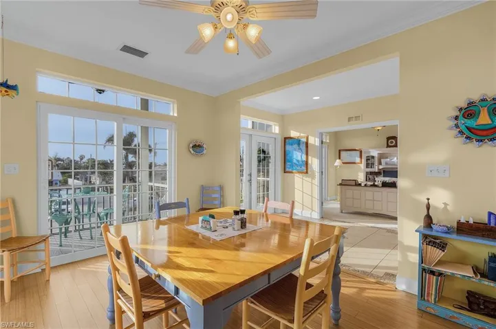 Dining has a screened porch with grill