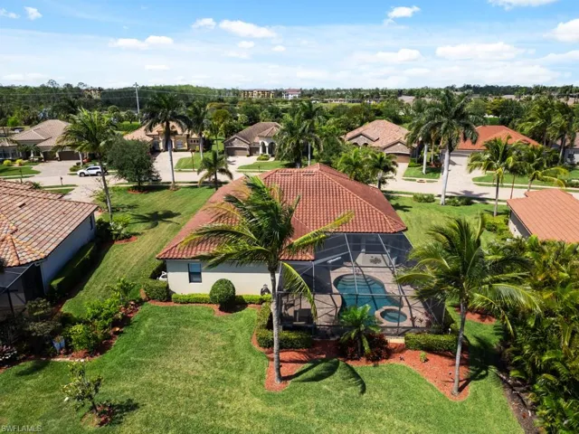 Aerial view with a residential view