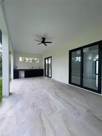 View of patio / terrace featuring ceiling fan