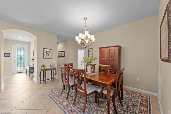 Dining area looking back towards foyer