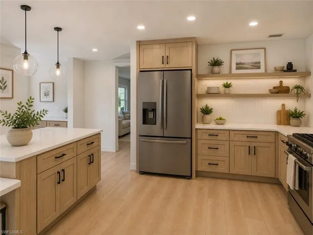 A.I rendered opened kitchen