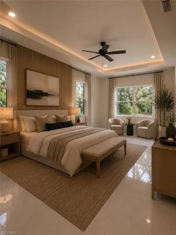 (AI Staged)  Master Bedroom