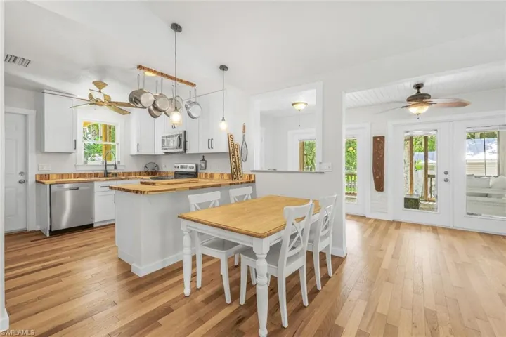 Access the eastern lanai from the kitchen.