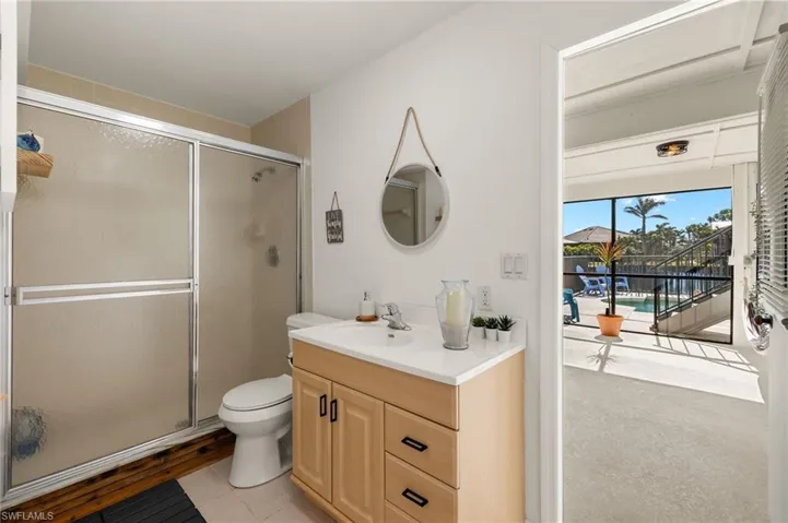 First level bathroom for the Pool & Gym
