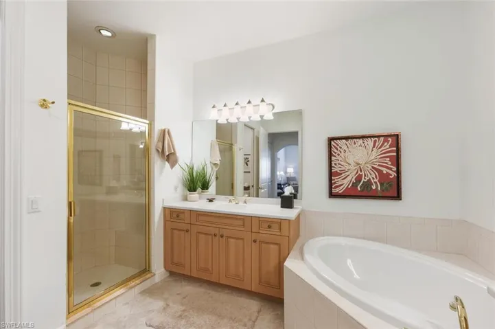 Upstairs Primary Bath  separate tub and shower