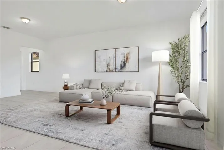 Virtually Staged Living Room