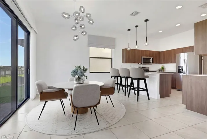 Virtually Staged Kitchen & Dining Room
