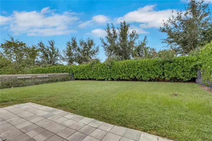 Fully fenced in backyard