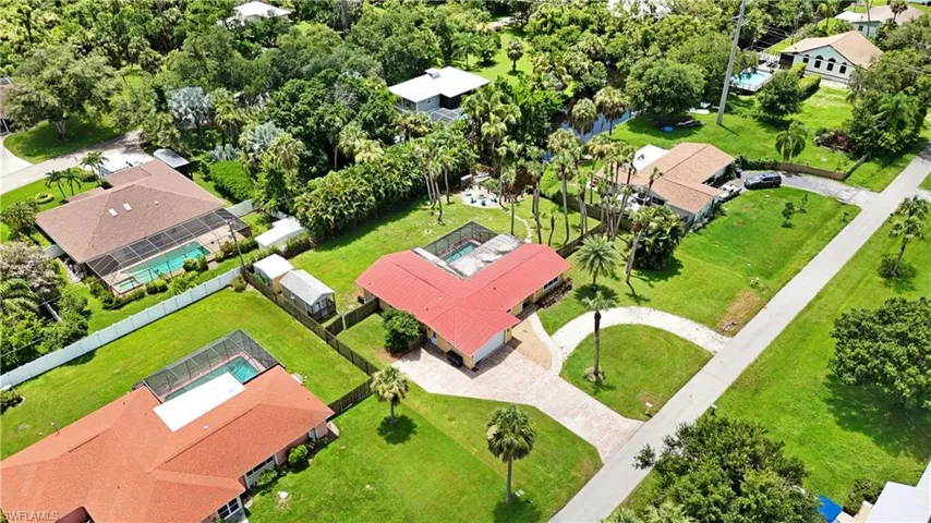 Birds eye view of property